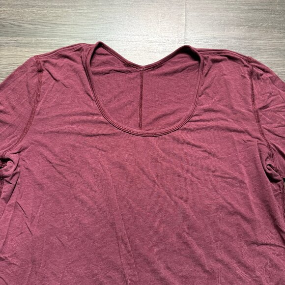 Lululemon Women's Yogini 5 Year Long Sleeve Tee - Red - Picture 3 of 6